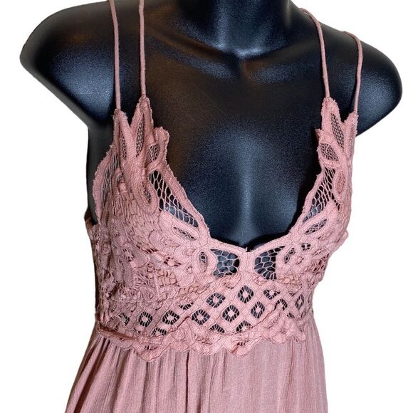 Free people one adella slip dress mini lace strappy back small - Picture 3 of 8